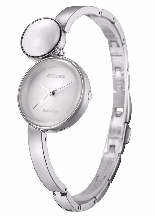 Đồng Hồ Nữ Citizen Đính Kim Cương Dây Thép Không Gỉ EW5490-59A - Mặt Trắng