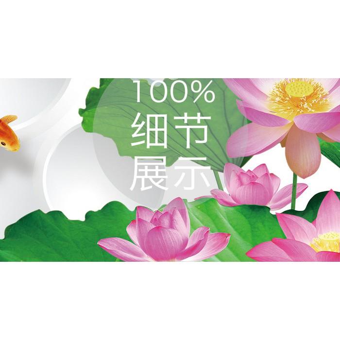 Tranh dán tường 3D Cửu Ngư Quần Hội