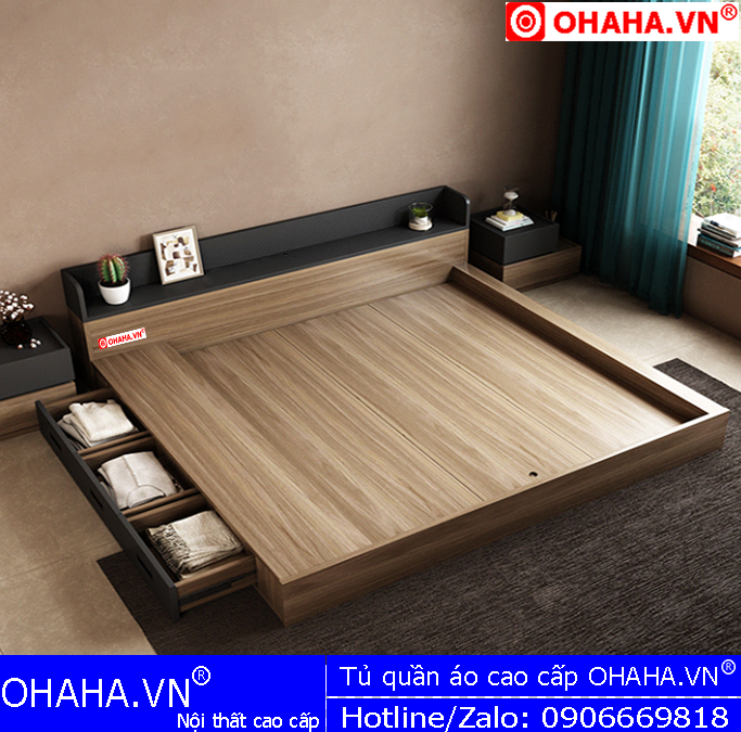 Giường ngủ cao cấp OHAHA (GN104)