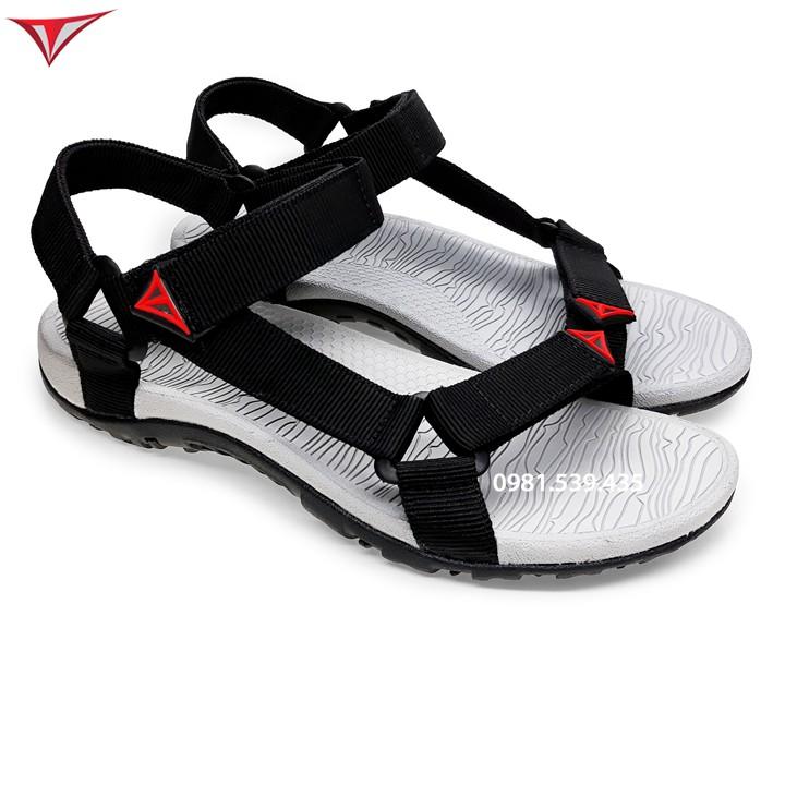 Giày sandal nam đi học Việt Thủy quai chéo đen- VT8