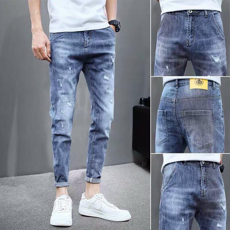 Quần jean nam rách cao cấp vải jean co dãn hàng chuẩn shop Phuongnamshop20 kvp203