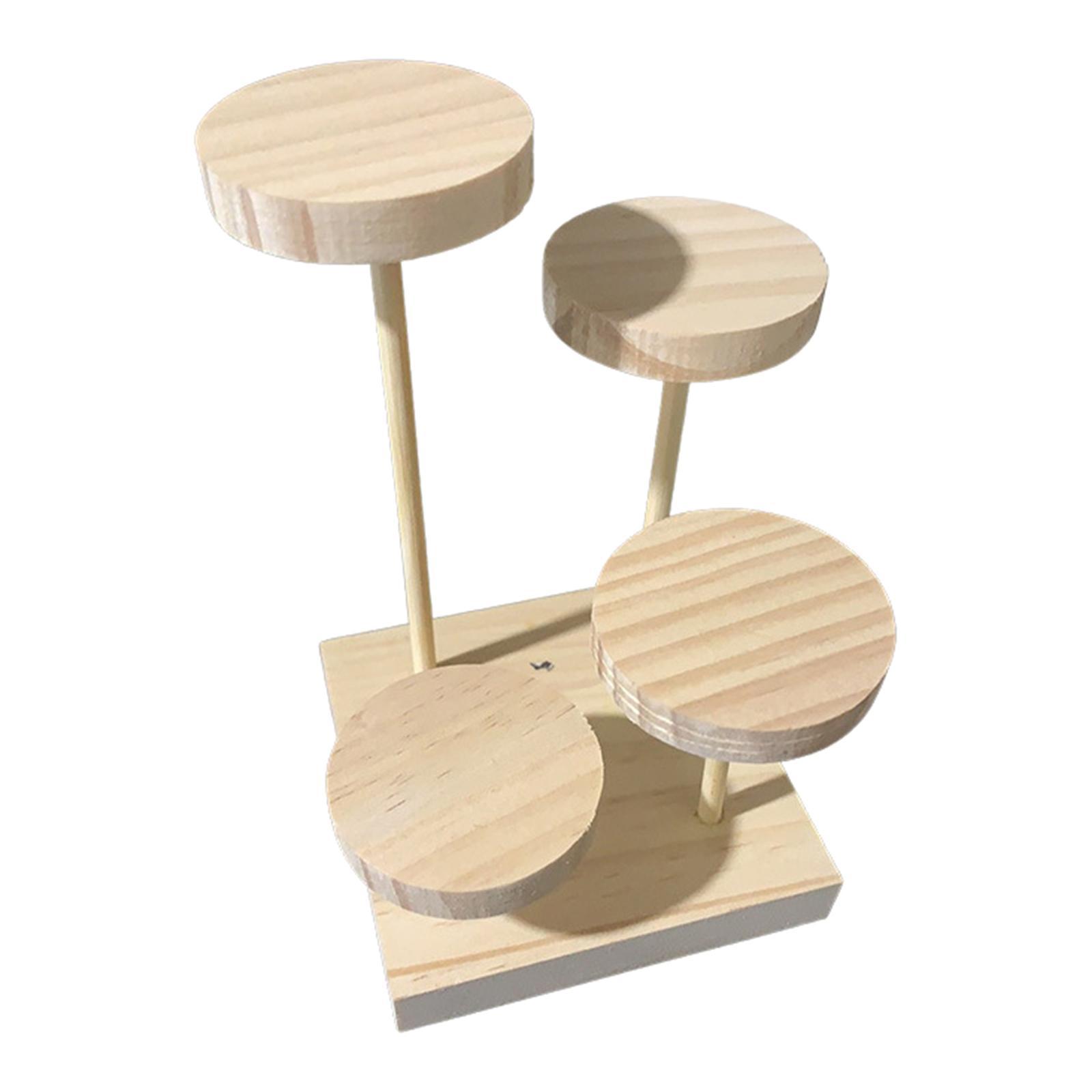 4x Wooden Hamster Toy Small Pets Gerbil Guinea Pig Seesaw Ladder Teeterboard