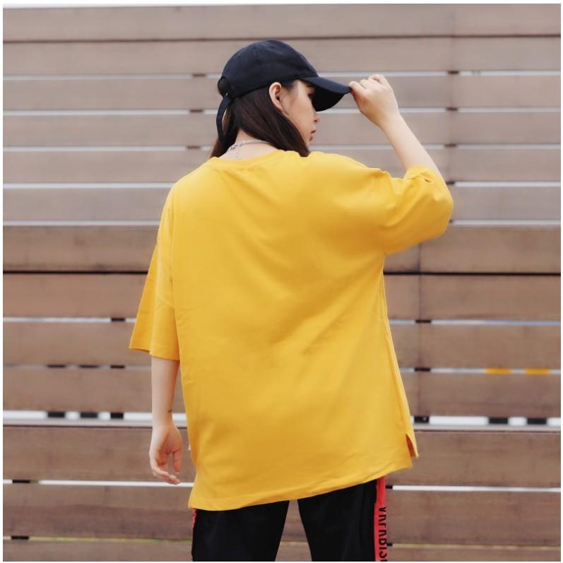 Áo Phông Tay Lỡ 3 Gấu Béo Vàng - Đen Dáng Unisex