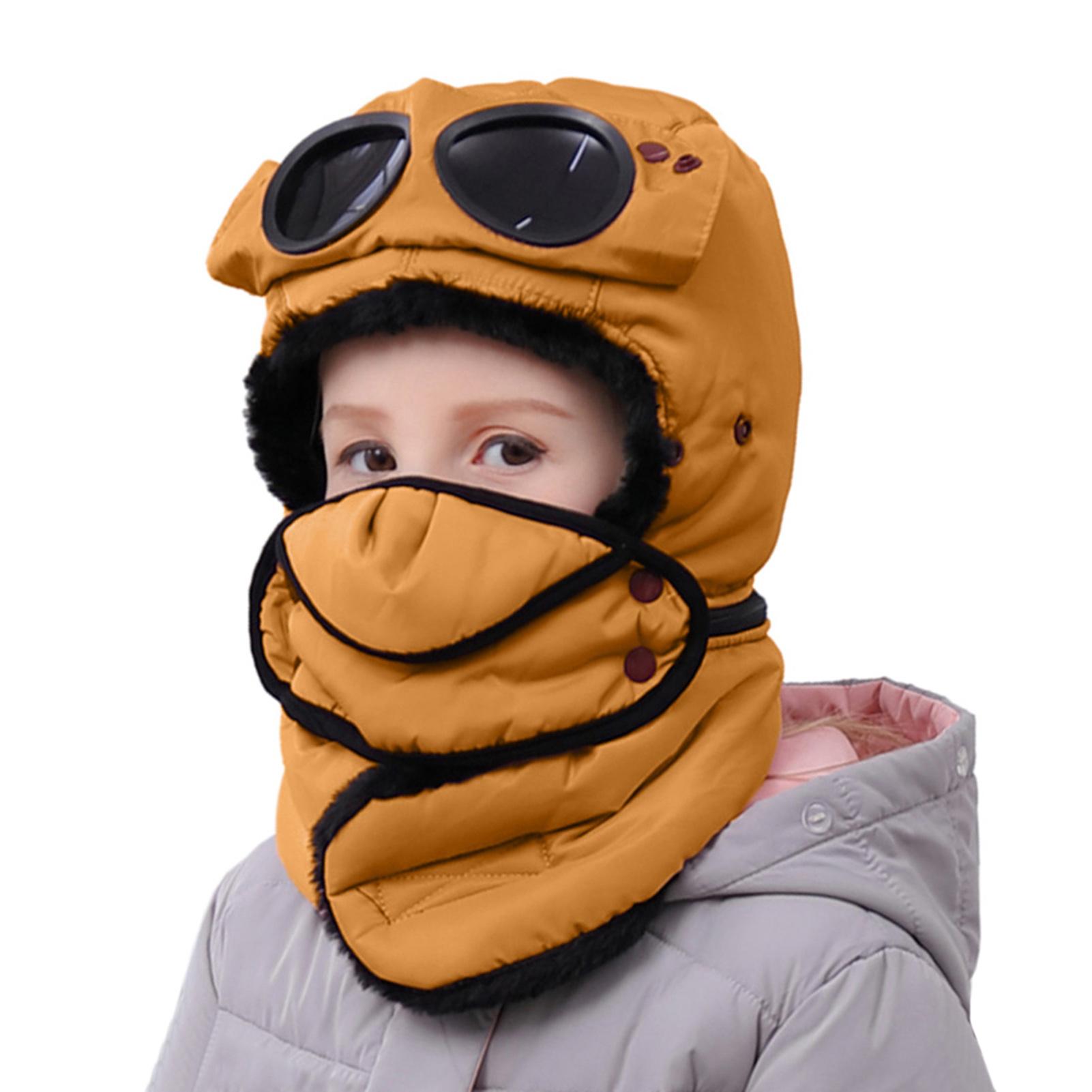 Trẻ Em Mùa Đông Balo Chống Gió Ấm Mũ Bé Trai Bé Gái Người Đánh Bẫy Nón Che Mặt Ushanka Nón Trượt Tuyết Cyling Máy Bay Ném Bom Mũ Trẻ Em