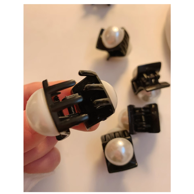 Bộ 2 chiếc kẹp cua mini đính ngọc xinh xắn, kẹp tóc càng cua mini cho nữ, phụ kiện tóc nhỏ