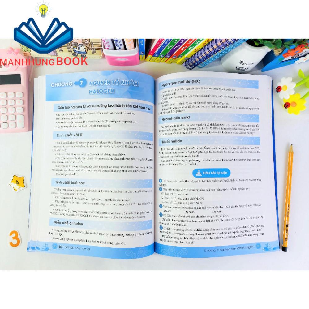 Sách - 500+ Bài Tập Hóa Học 10: Kiến thức và Kĩ năng mấu chốt - Theo chương trình GDPT mới.