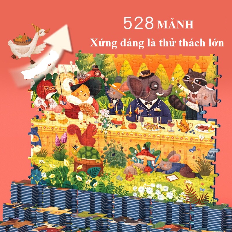 Bộ xếp hình 528 mảnh Mẫu Bữa Tiệc Hoàng Hôn chính hãng Mideer Sunset Carnival