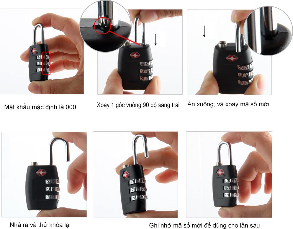 Ổ Khóa Số TSA Cho Vali Du Lịch