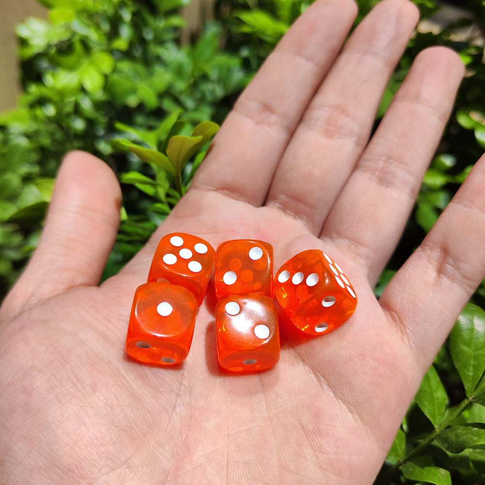 Xúc Xắc Xí Ngầu Trong Suốt Size 14 Mm Nhiều Màu Sắc