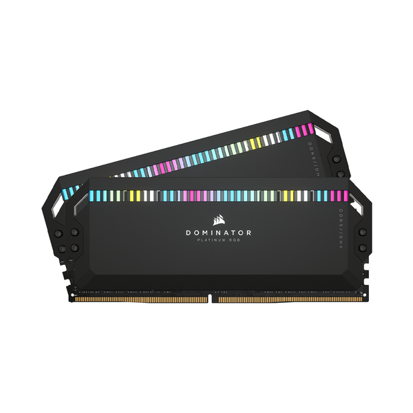 Bộ nhớ trong Corsair DDR5, 5200/5600MHz 32/64GB 2x16/32GB DIMM, DOMINATOR PLATINUM RGB Black/White Heatspreader, RGB LED, C40, 1.25V - Hàng Chính Hãng