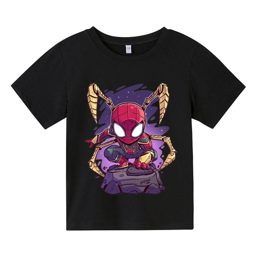 Áo thun trẻ em NGƯỜI NHỆN CHIBI, 4 màu, có size người lớn, Anam Store