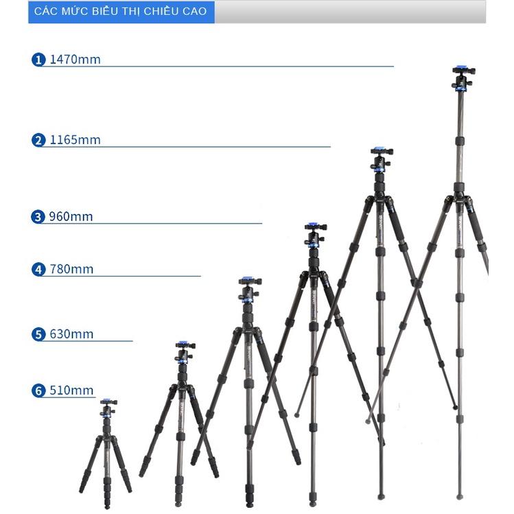 Chân máy ảnh Benro FIF19CIB0, Carbon - Hàng Chính Hãng