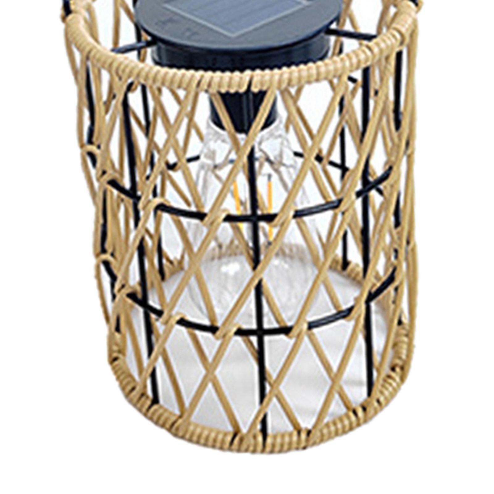 Solar Outdoor Lamp Boho Lamp Hanging Lamp with Bulb for Pathway Outside Porch