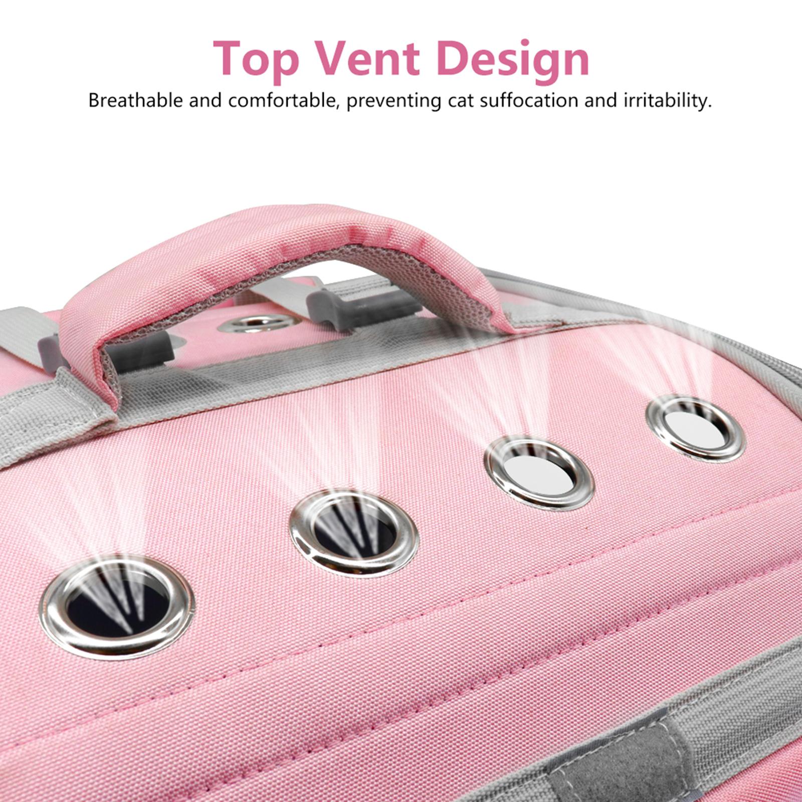 Pet Carrier Backpack Cat Dog Breathable Carry Bag for Outdoor Travel