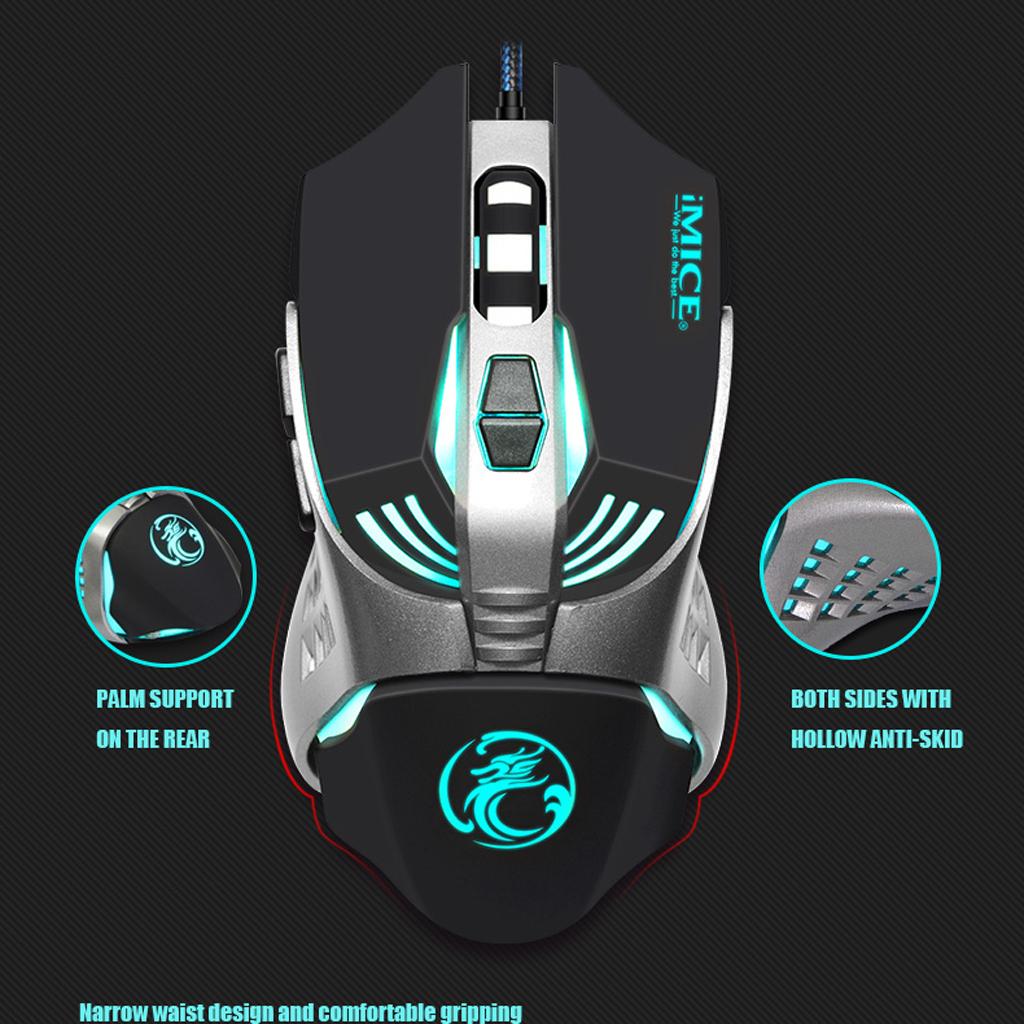 USB Wired Professional Gaming Mouse Mechanical Programming Game Mice Black
