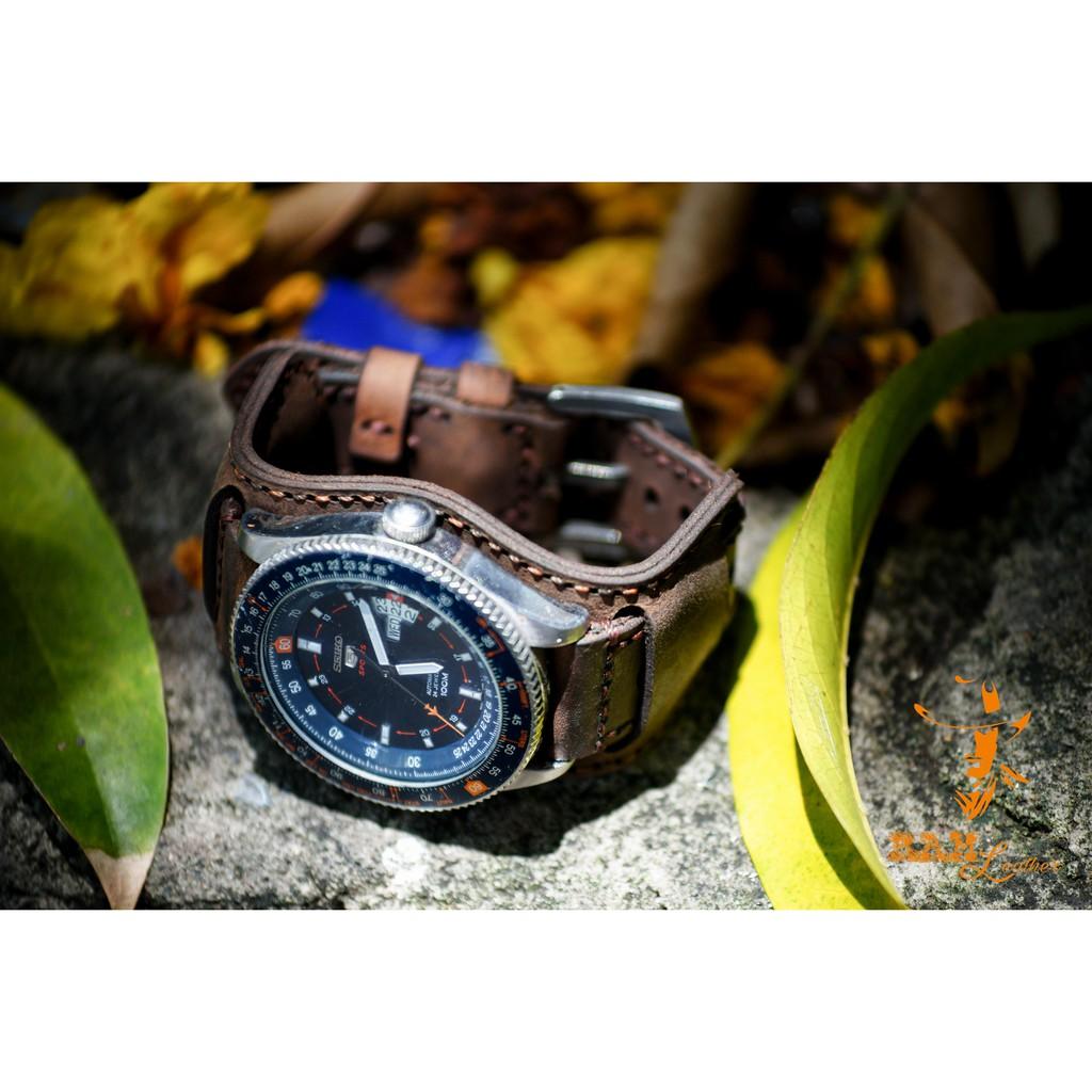 Dây đồng hồ RAM Leather da bò thật D1 + Ram B2