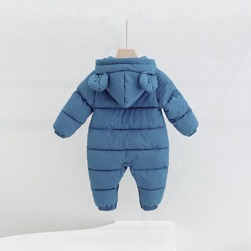 Cho Bé 1 Romper Áo Liền Quần Sơ Sinh Bé Trai Và Bé Gái Trùm Đầu Onesies Giữ Ấm Trẻ Em Cotton Quần Áo