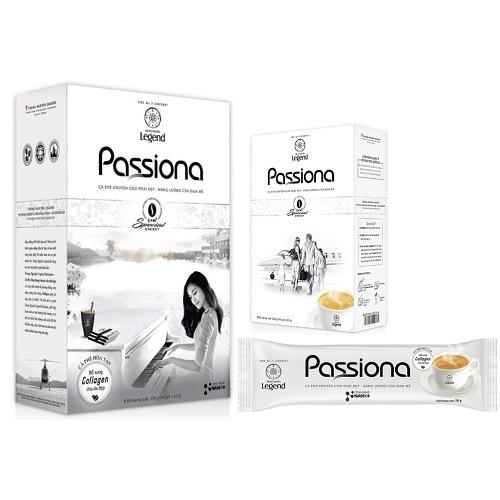 Combo 2 Hộp Cà phê Passiona - Hộp 14 Sticks - Trung Nguyên Legend (Collagen, đường ăn kiêng, cafein thấp)
