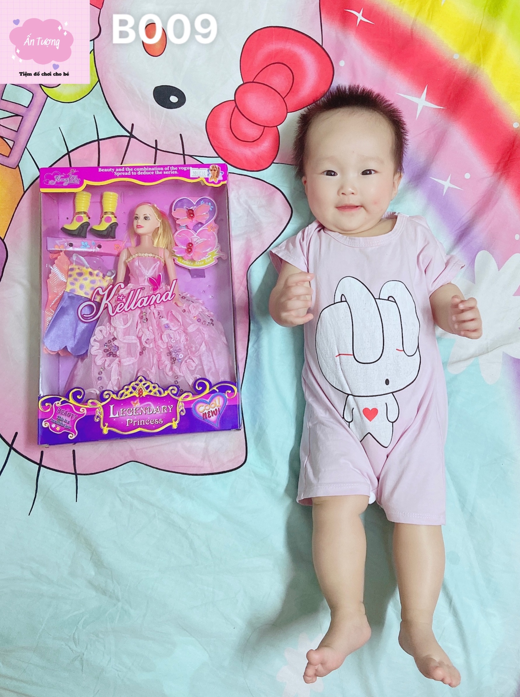 Đồ chơi bé gái - Đồ chơi búp bê- Hộp công chúa búp bê Barbie, búp bê BJD Kelland với khớp xoay váy hồng kèm phụ kiện