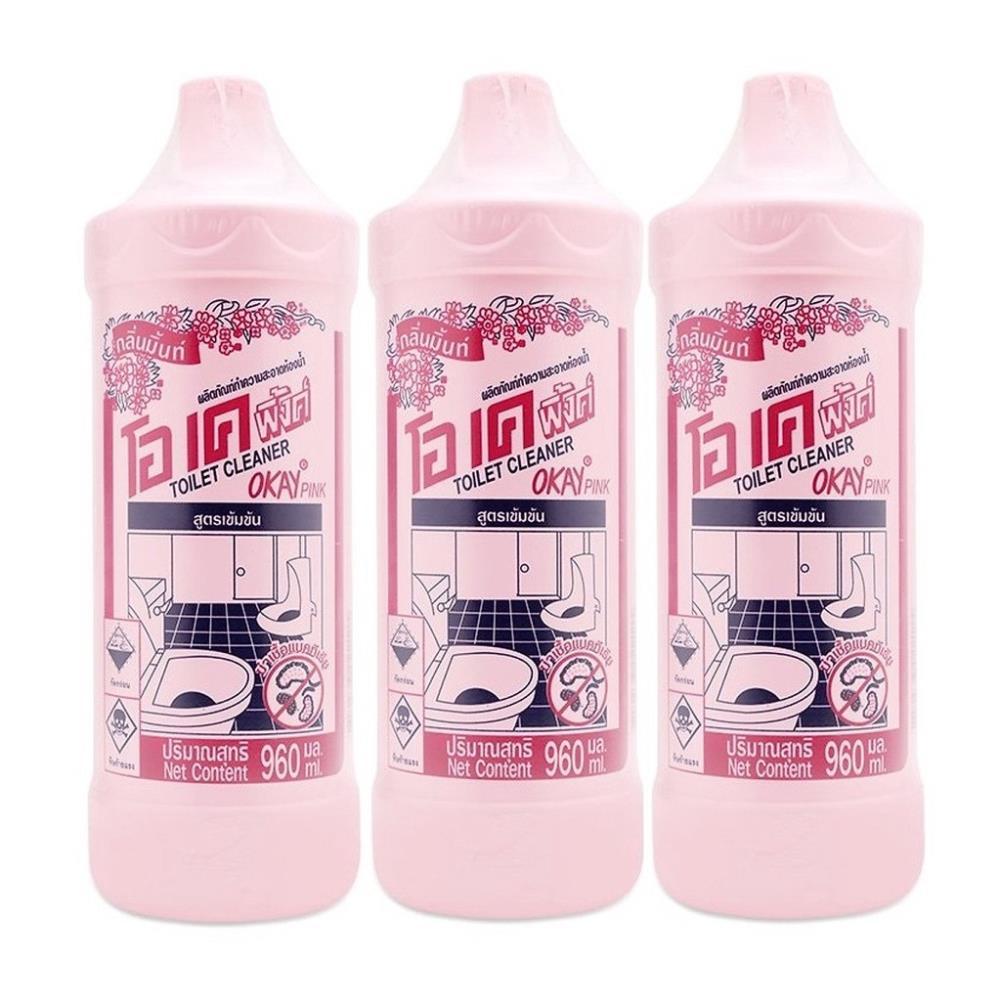 Nước Tẩy Bồn Cầu Okay Pink Thái Lan 960ml (Chuẩn Thái)