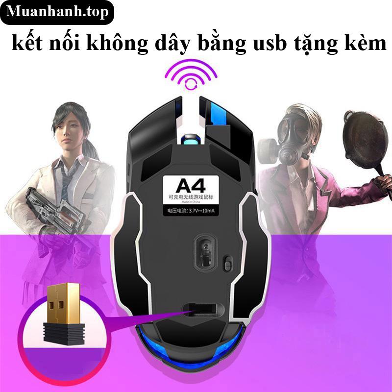 Chuột gaming không dây A4 có đèn led