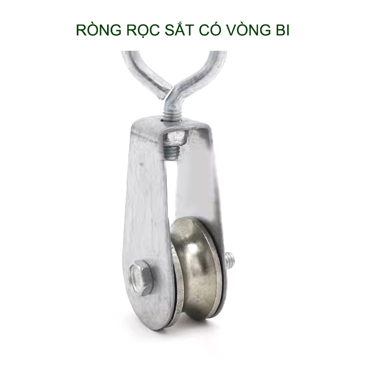 Ròng rọc thép mạ chống gỉ, chắc chắn, loại có vòng bi rất bền