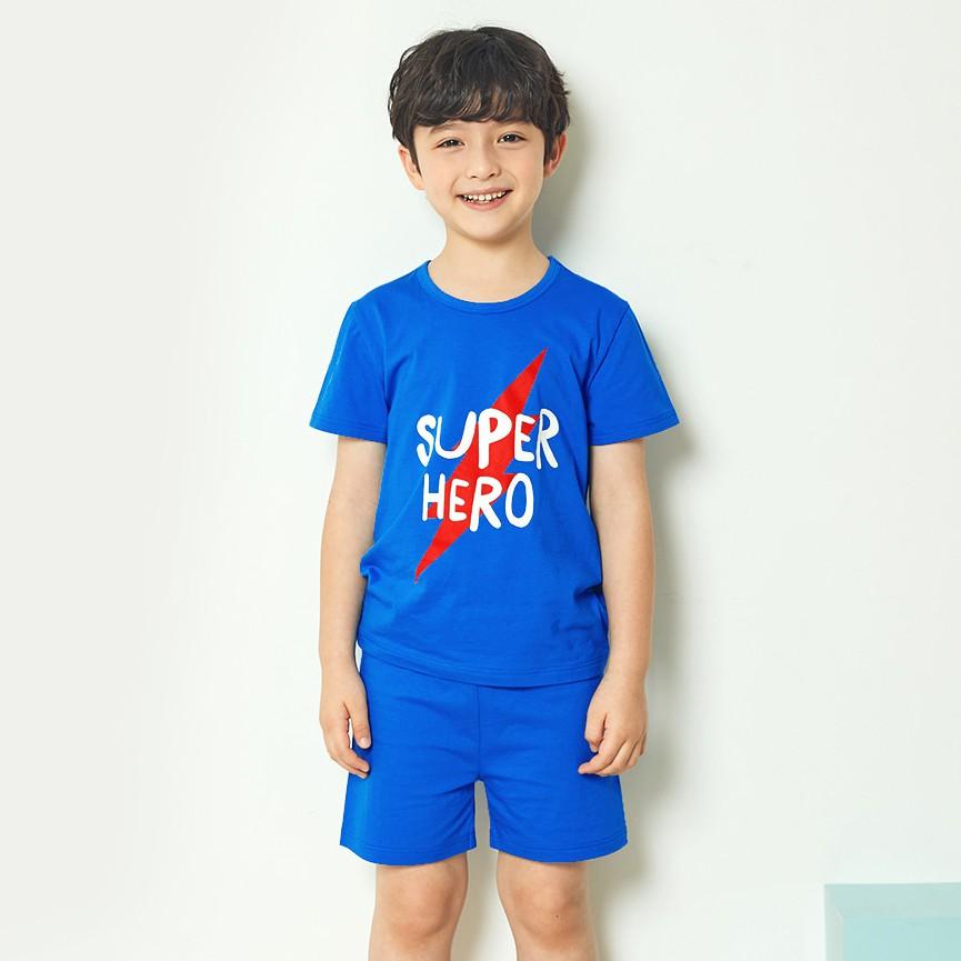 Bộ đồ ngắn tay mặc nhà cotton mịn cho bé trai U3024 - Unifriend Hàn Quốc, Cotton Organic