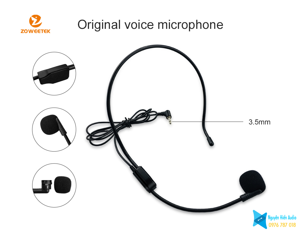 Loa trợ giảng, bộ khuếch đại giọng nói không dây, có dây ZW-S615 UHF hãng Zoweetek