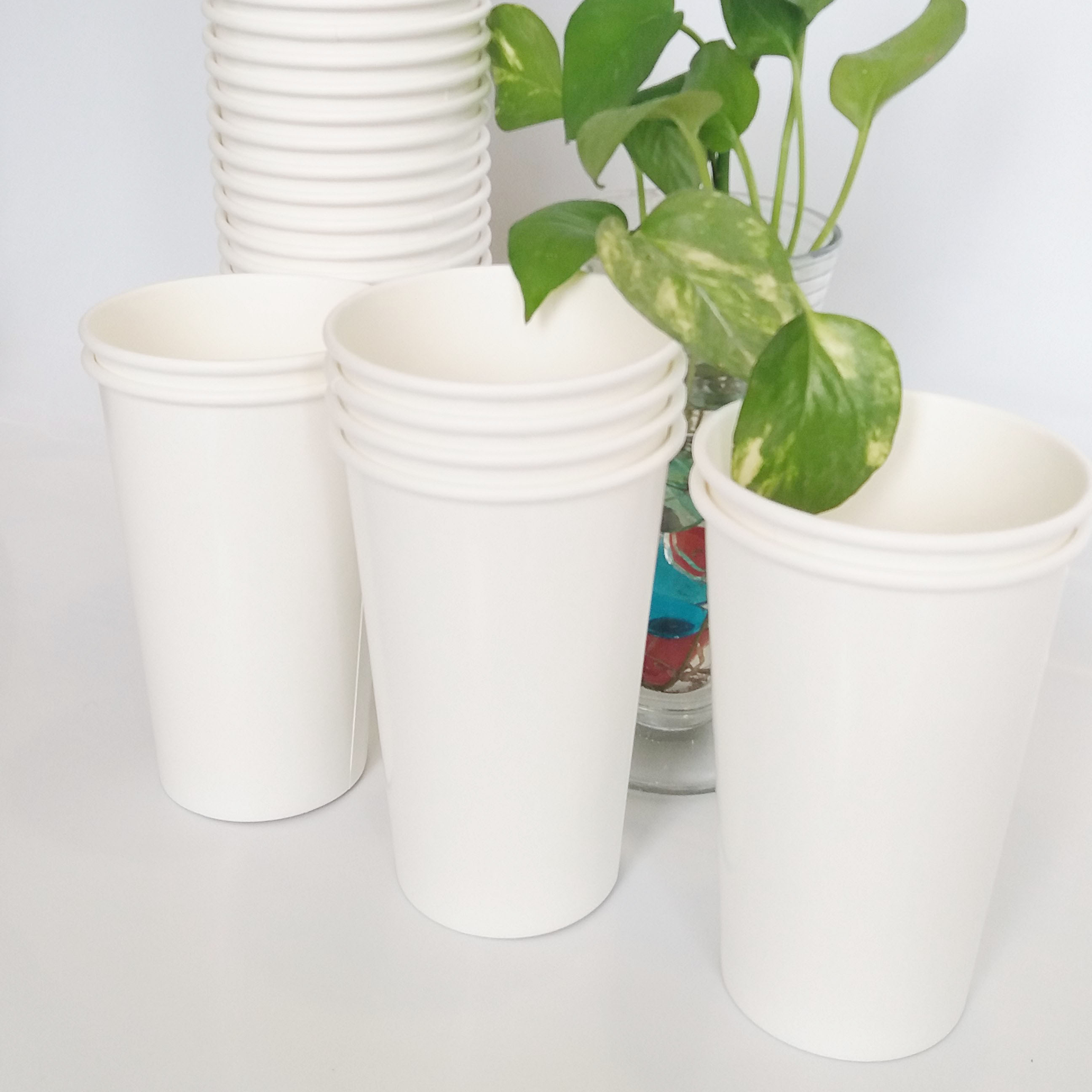 Ly giấy 22oz~649ml - Lốc 50 ly giấy trơn