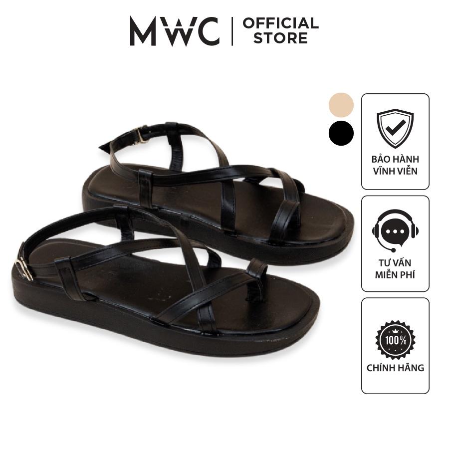 Giày MWC 2920 - Giày Sandal Đế Bánh Mì, Giày Sandal Quai Dây Xỏ Ngón Đế Bánh Mì Thời Trang