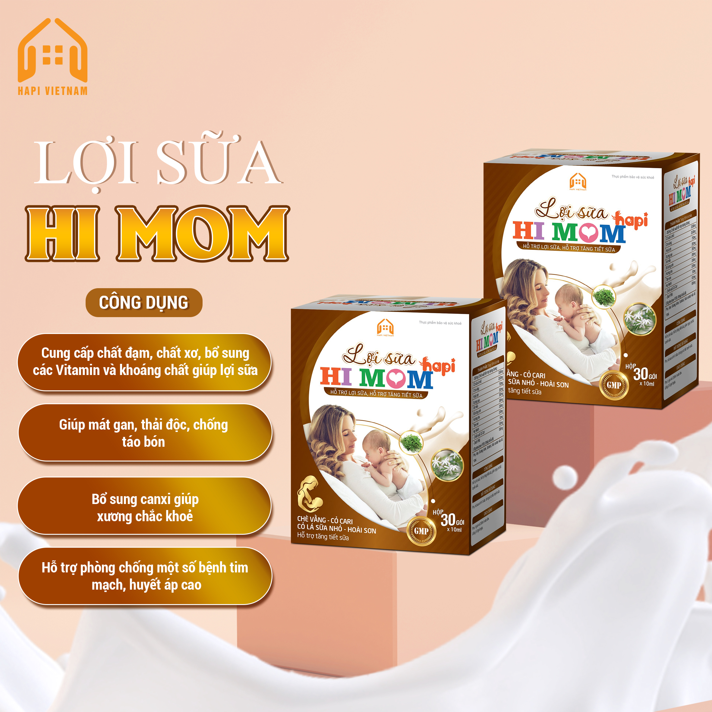 1 siro ăn ngon babyplus + 1 lợi sữa hi mom tặng 1 set yến 6 hũ