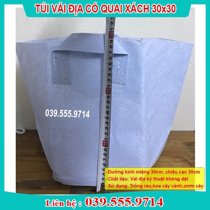 10 TÚI VẢI ĐỊA TRỒNG CÂY CÓ 2 QUAI XÁCH SIZE 30x30 BỀN ĐẸP