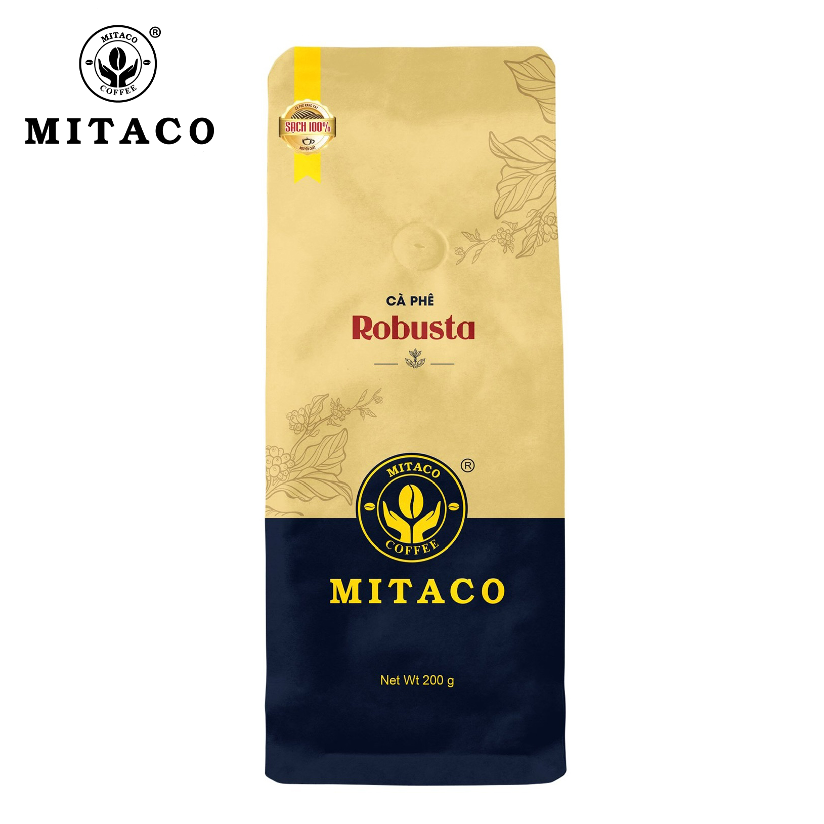 Cà Phê Robusta Nguyên Chất MITACO COFFEE (Gói 200g)