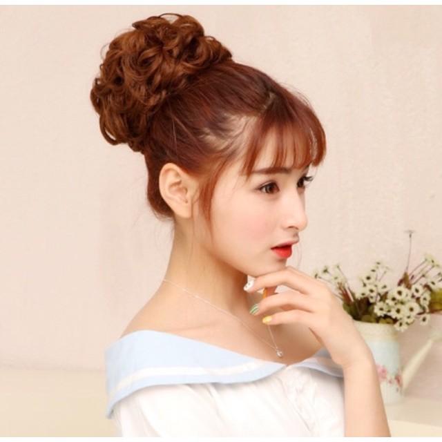 TÓC GIẢ BÚI XOĂN DẠNG CỘT