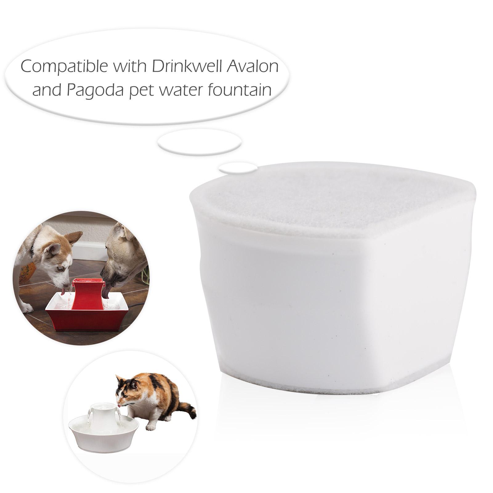 Set 2 Bộ Lọc Thay Thế Cho Đài Phun Nước Của Mèo Drinkwell Avalon Pagoda Cat Water Fountain