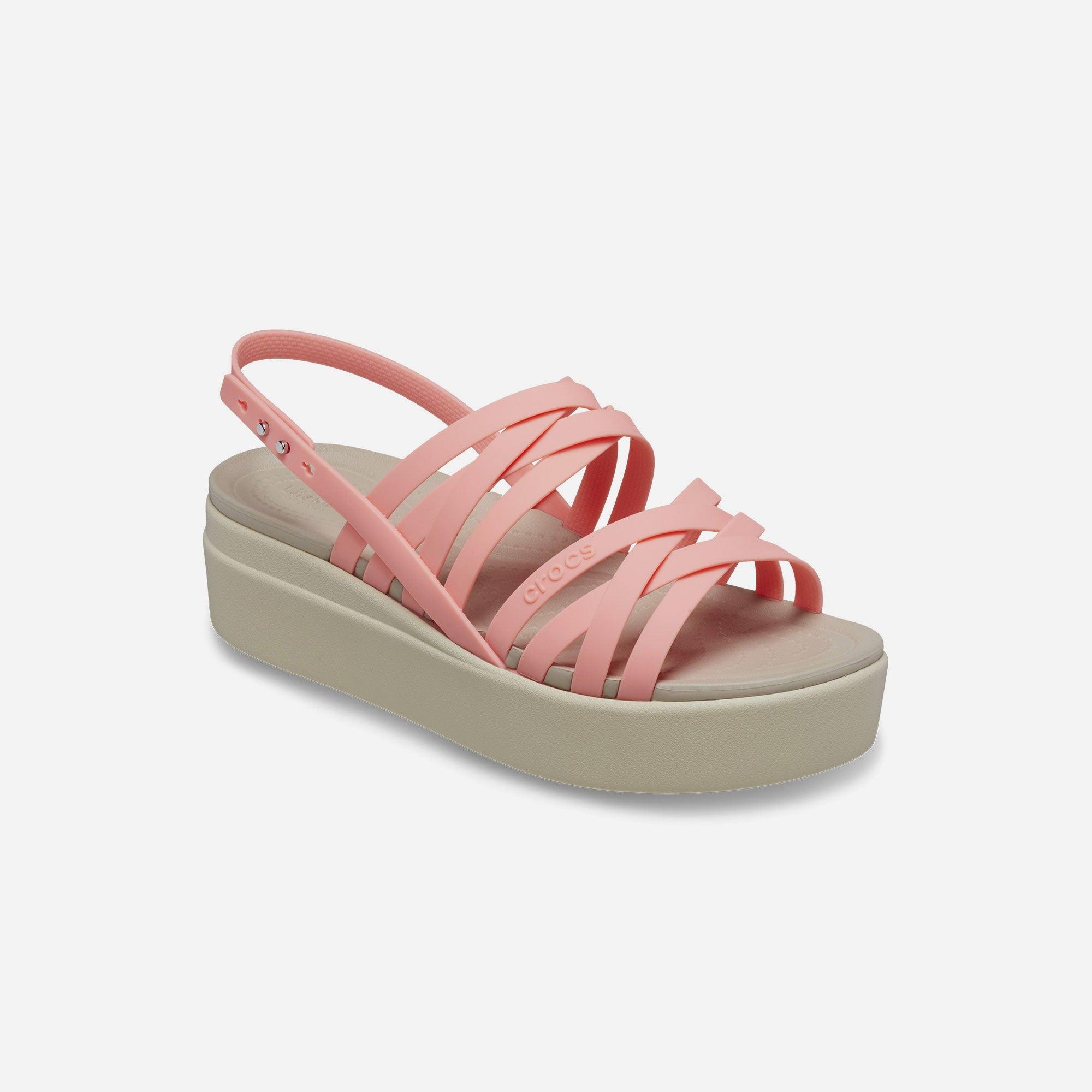 Giày đế xuồng nữ Crocs Brooklyn Strappy Low - 206751-6VY