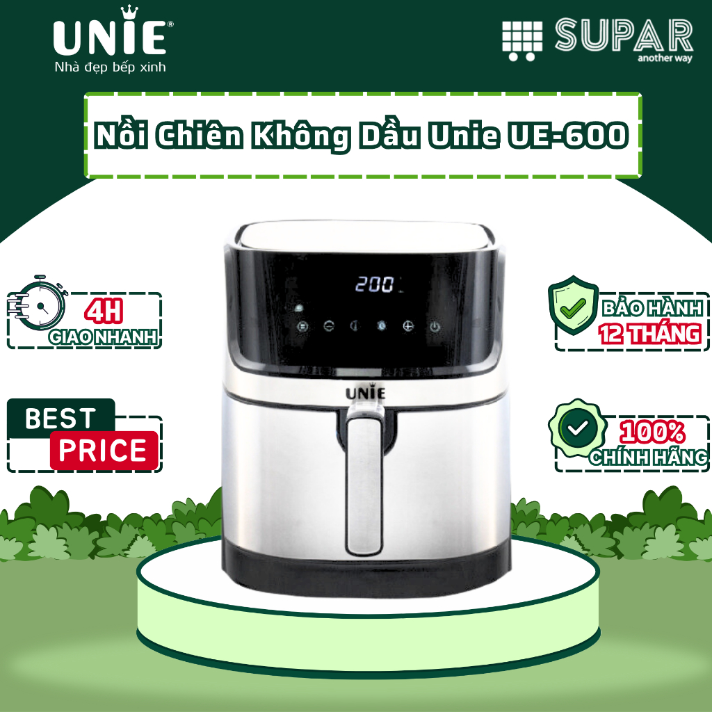 Nồi Chiên Không Dầu Unie 6.5 Lít UE-600 - Hàng chính hãng