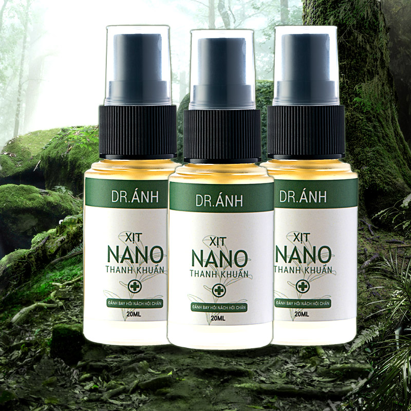 Combo 3 chai Xịt Nano Thanh Khuẩn Đánh Bay Hôi Nách - Hôi Chân Dr. Ánh