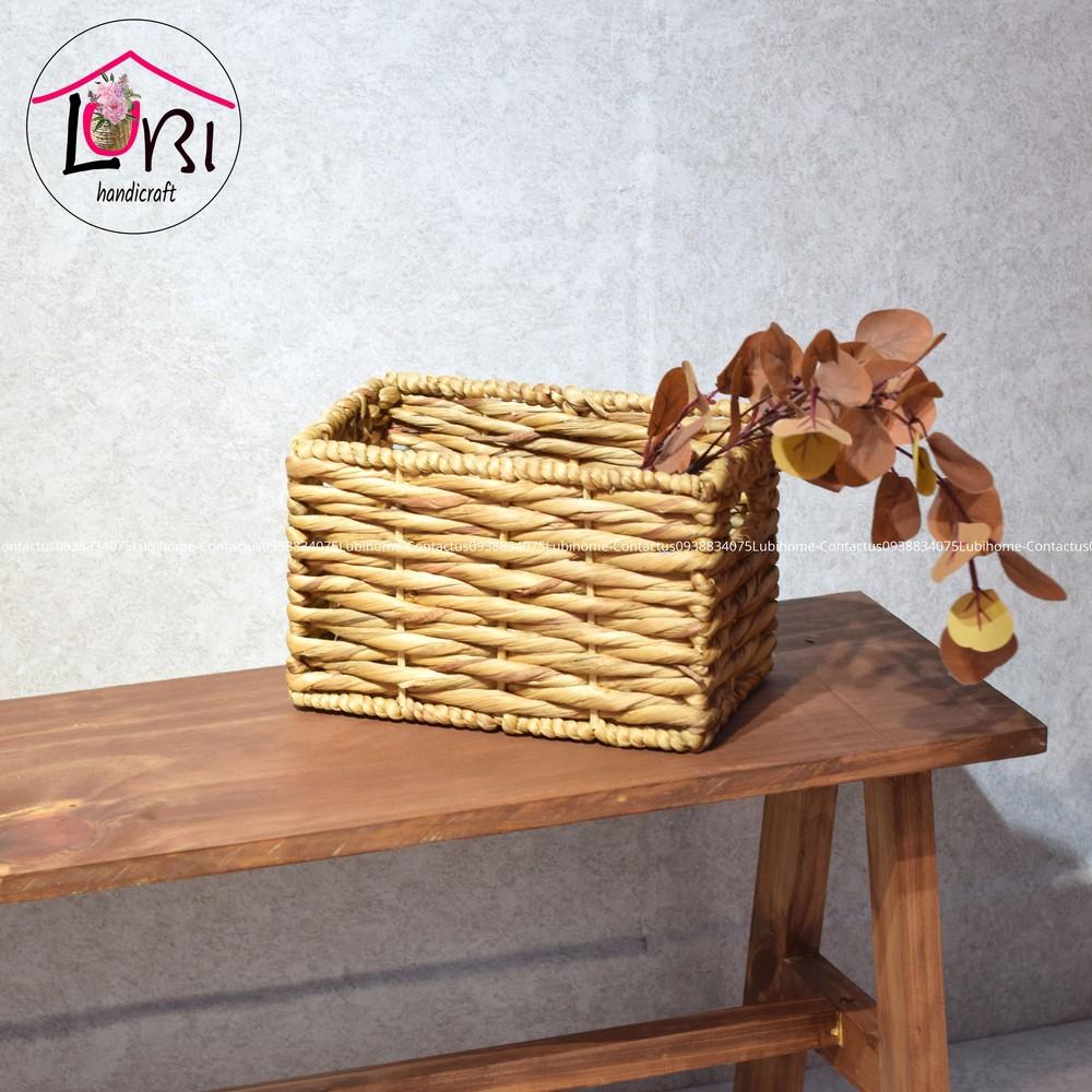 - LB081 Sọt lục bình hình chữ nhật đựng đồ đơn giản sang trọng