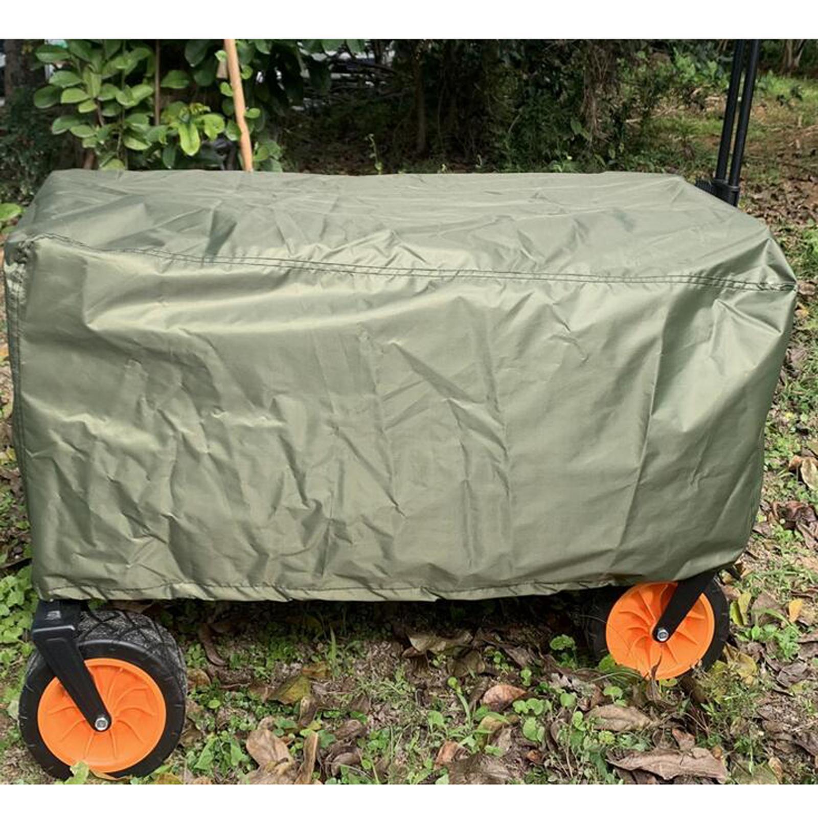 Wagon Cart Cover Drawstring Closure Dustproof Oxford Cloth Garden Cart Cover