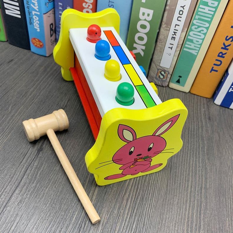 Đồ chơi Đập chuột gỗ - Đồ chơi gỗ luyện phản xạ cho bé