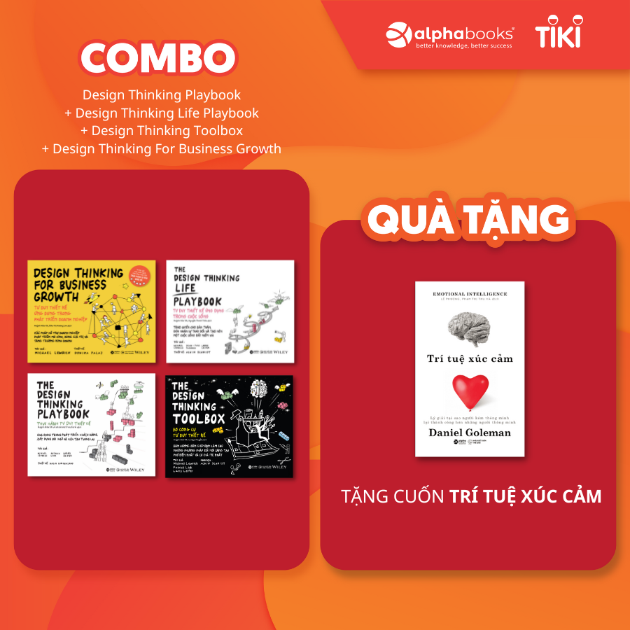 Combo 4 Cuốn Design Thinking: Business Growth + Playbook + Life Playbook + Toolbox