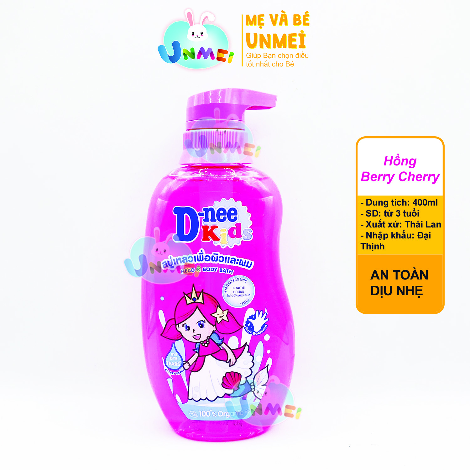 Tắm Gội Toàn Thân Trẻ Em D-nee Kids Organic Thái Lan Chai 400ml Cho Bé Từ 3 Tuổi Trở Lên - Hàng Dnee Chính Hãng Đại Thịnh