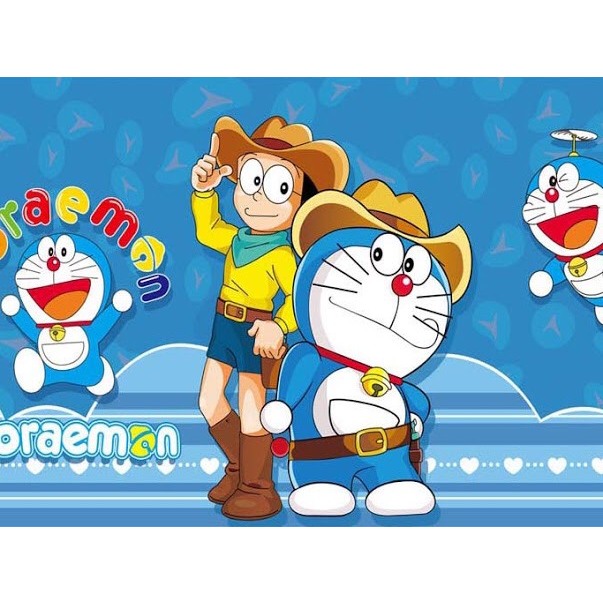 (HCM) Tranh dán tường 3d doremon 2 trang trí phòng bé, tranh có sẵn keo, dễ dán(có in theo yêu cầu)