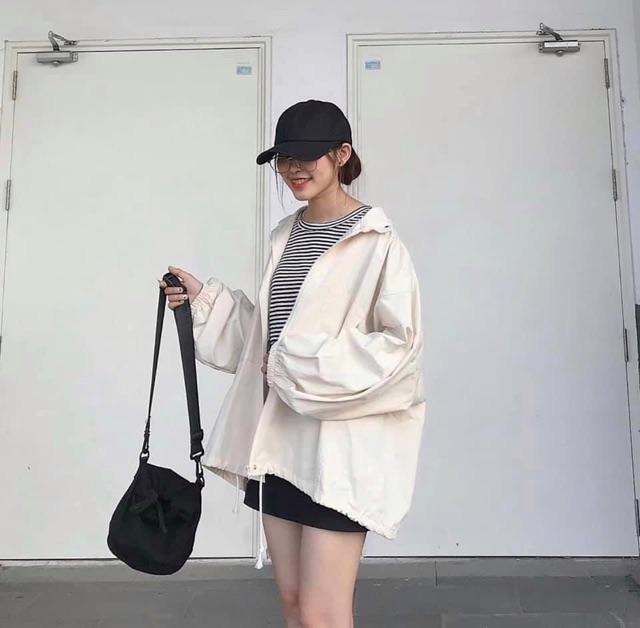 Áo khoác kaki tay bồng 2 màu siêu hot Daski phong cách nelly ulzzang