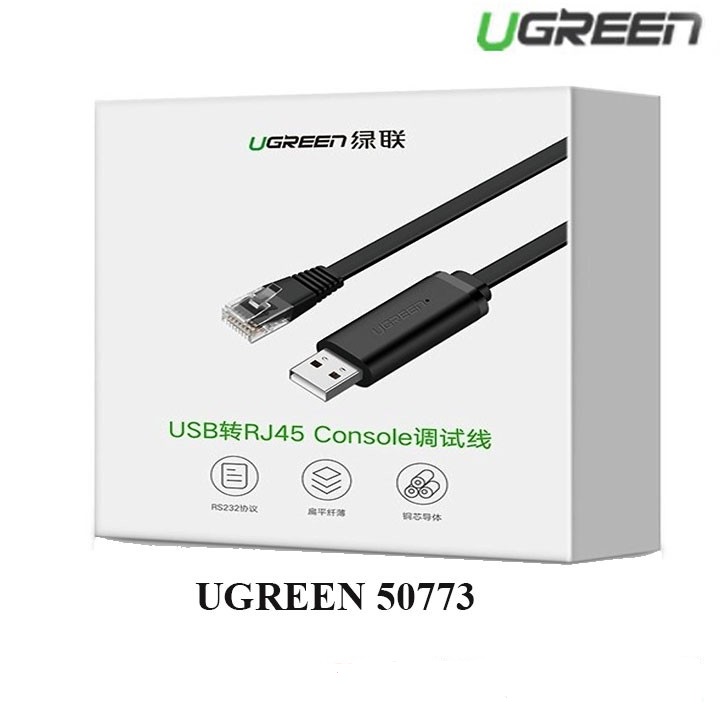 Cáp Lập Trình Console USB To RJ45 FTDI Ugreen Dài 1,5m 50773 -Hàng chính hãng