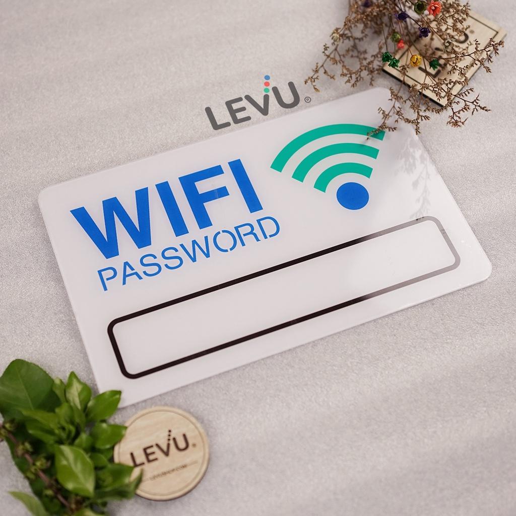 Bảng wifi bằng nhựa mica decor quán cao cấp hiện đại