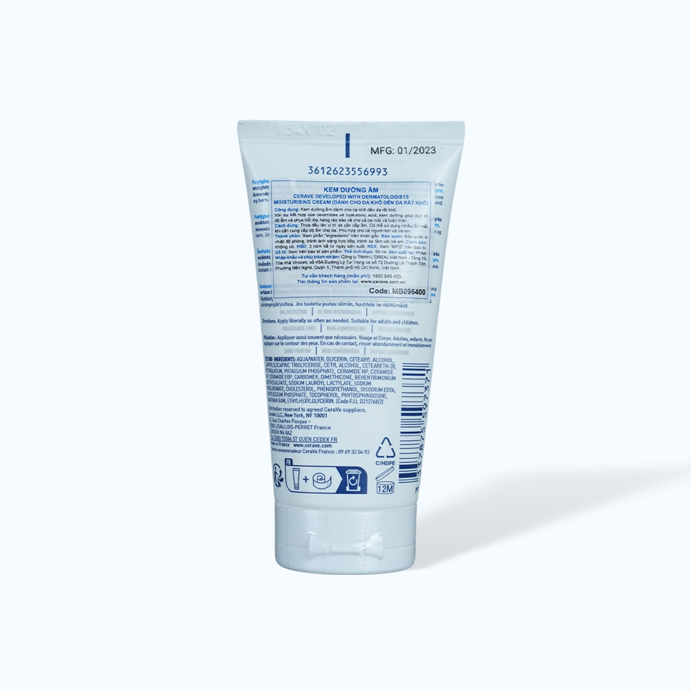 Kem dưỡng ẩm CERAVE Moisturising Cream dành cho da khô (Tuýp 50ml)