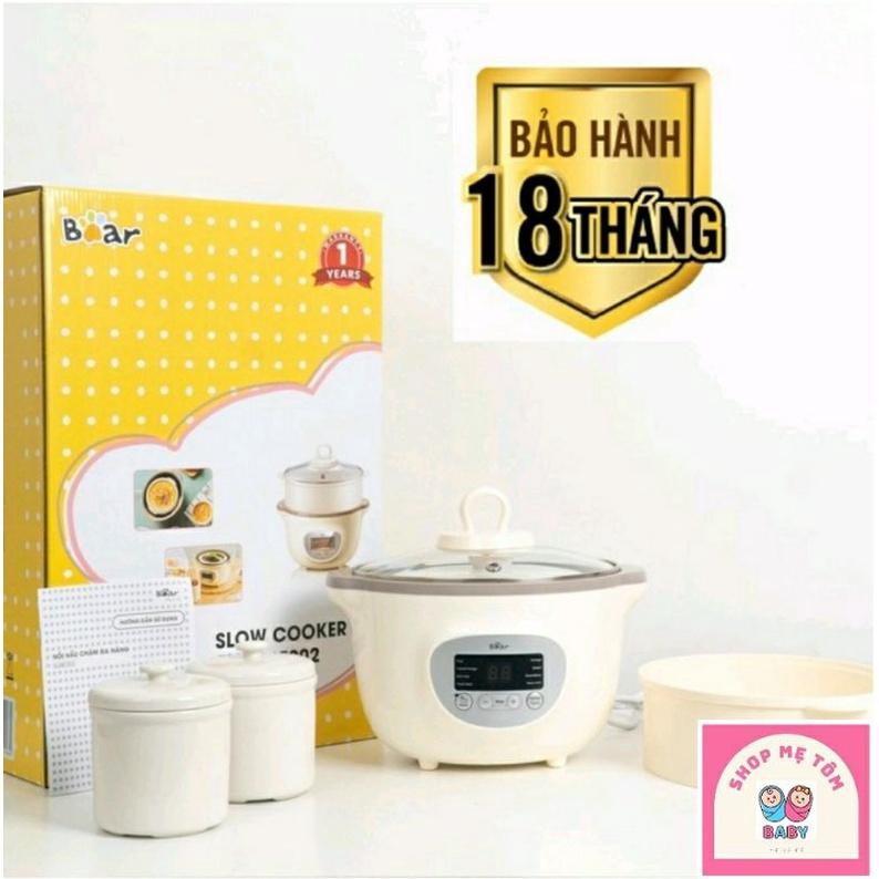 (BẢN QUỐC TẾ) NỒI NẤU CHÁO, NINH, HẦM, HẤP CÁCH THỦY BEAR 1.6 LÍT