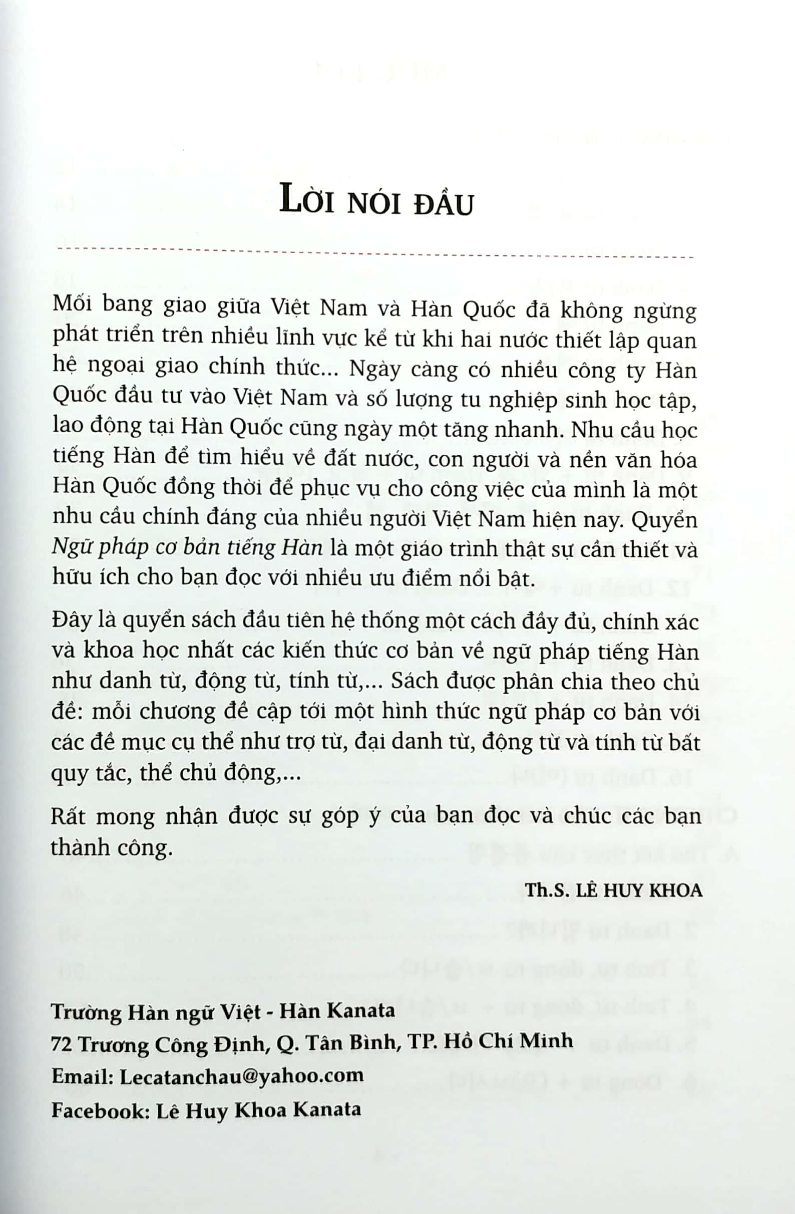 Ngữ Pháp Cơ Bản Tiếng Hàn (Tái Bản)